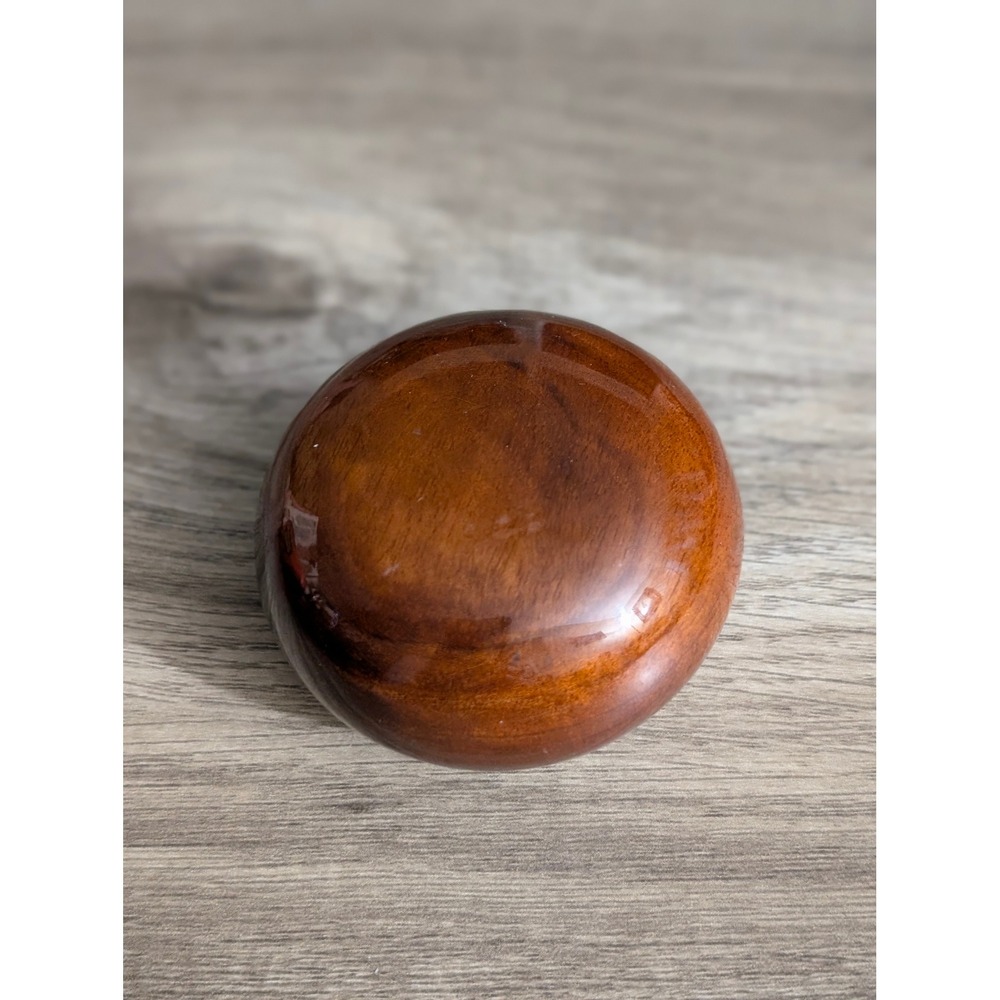 Stateline Myrtlewood Brookings Oregon Polished Wood Domed Paperweight Decor